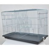 New Food Çifthane Salma Kafes 60/28/40 cm Gümüş Gri Renk Ortadan Bölmeli Galvaniz Üretim Kafesi