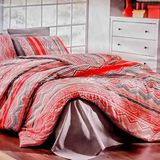 New Home Ranforce Life Çift Kişilik Nevresim Takımı Marlie - Beyaz - Kırmızı - 200 x 220 cm