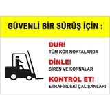 New Jargon Güvenli Bir Sürüş Için Levhası - Sac Malzeme 50X70 cm - 50 x 70 cm