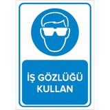 New Jargon Iş Gözlüğü Kullan Levhası - Sac Malzeme 50X70 cm - 50 x 70 cm