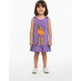 New Kids Baskılı Fırfırlı Fiyonklu Kız Çocuk Elbise - 3 - 4 Yaş - Lila