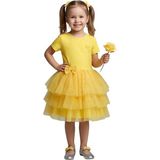 New Kids Fiyonk Detaylı Tüllü Srı Kız Çocuk Elbise - 2 - 3 Yaş - Sarı