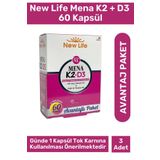 New Life Mena K2 + D3 3x60 Kapsül