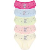 New Lilla 011 Kız Çocuk Mix Color 5'li Paket Baskılı Külot V21 %95 Pamuk Rahat Tasarım ile Renkli - 2 - 3 Yaş