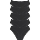New Lilla 1009 Bato Paça Dantelli 5'li Kadın Külot Paketi - XL - Siyah