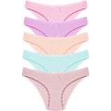 New Lilla 1101 Bikini Kadın T. Dantelli Külot Paketi - Lila - M