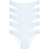 New Lilla 1101 Bikini Kadın T. Dantelli Külot Paketi - M - Beyaz