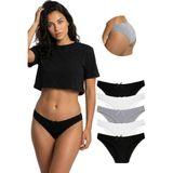 New Lilla 1101 Bikini Kadın T. Dantelli Külot Paketi - M - Siyah - Beyaz - Gri