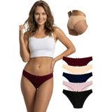 New Lilla 1101 Bikini Kadın T. Dantelli Külot Paketi - Renkli