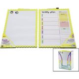 New Magnetic Whiteboard JL-117 Manyetik Yazı Tahtası 28X39.5CM Büyük Çift Taraflı Renkli Çerçeve - 12'li Paket