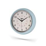 New-max Premium Serisi Retro Tasarım Metal Kadranlı Bombeli Cam Özellikli 30 Cm Ev Ve Ofis Saati Mavi Beyaz