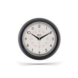 New-Max Premium Serisi Retro Tasarım Metal Kadranlı Bombeli Cam Özellikli 30 cm Ev ve Ofis Saati Siyah, 30cm