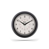 New-Max Premium Serisi Retro Tasarım Metal Kadranlı Bombeli Cam Özellikli 30 cm Ev ve Ofis Saati Siyah