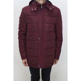 New Moon Fistan Store Erkek Bordo Hakim Yaka Spor Kesim Rahat Kalıp Kapüşonlu Fermuar Kapamalı Kışlık Mont - 56