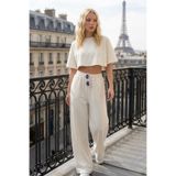 New Now 2' Lİ SET - YARASA KOL CROP BLUZ ve GENİŞ PAÇA CEPLİ MODAL PANTOLONLU TAKIM