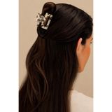 New Obsessions 2 Adet 4 cm Kemik Mandal Saç Tokası