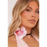 New Obsessions Aloha Orkide Çiçek Detaylı Choker Tasma Kolye