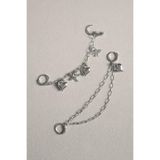 New Obsessions Gümüş Rengi Kalp Sallantılı Çok Amaçlı Charm Ayakkabı Süsü