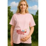New Shine Baby Loading Baskılı Oversize Hamile T-shirt
