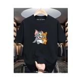 New Shine Sepette 6 Ve Üzeri Alımlarda 1 Tişört Hediyedir - Tom Ve Jerry Baskılı Baskılı Oversize T-shirt
