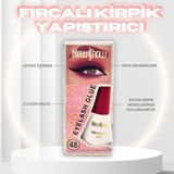 New Show Ultra Güçlü Fırçalı Suya Dayanıklı Kirpik Yapıştırıcı - Eyelash Glue 10 ml - Şeffaf
