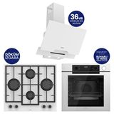 New Steamart & Fryart Chef Edition Beyaz 3'Lü Ankastre Set Qep64cb-Ln386-D064sa