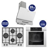 New Steamart & Fryart Chef Edition Beyaz 3'Lü Ankastre Set Qep64cb-Ln386-D081sa