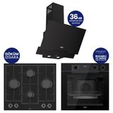 New Steamart & Fryart Chef Edition Siyah 3'Lü Ankastre Set Qep64cs-Ln385-D063sa