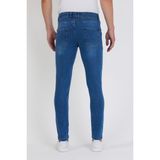 New Time Erkek Skinny Fit Likralı Jeans Mavi Tırnaklı %100 Pamuklu Rahat Pantolon 33 Beden - 981-Mavi