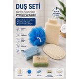 new tweet DOĞAL KABAK LİFLİ SABUN VE EL YAPIMI BANYO SÜNGERİ DUŞ LİFİ VE TOPUK TAŞI SETİ 5 Lİ