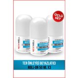 New Well 3 Adet Ter Önleyici Beyazlatıcı Roll-on 50 ml