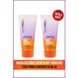 New Well Aydınlatıcı Etkili Primer Sunscreen 2x50 ml SPF50+ Makyaj Bazı Güneş Kremi