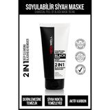 NEW WELL Charcoal Peel-Off Siyah Maske 150 ml Siyah Nokta Karşıtı Krem Tüm Cilt Tipleri İçin