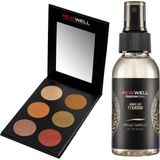 New Well Eyeshadow 6 Renkli Palet 18 gr+ Makyaj Sabitleyici Fixator 100 ml