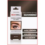 New Well Kahve Renkli Kaş&Kirpik Boyası Bitkisel Formül ile Uzun Süre Kalıcı