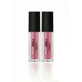 New Well Professional Işıltılı Lip Gloss - Metalik Pembe Yansımalı - 2'Li Avantaj Paketi