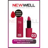 New Well Studio Make Over Trend Color Matte Lipstick No.03 & Makyaj Süngeri Hediye