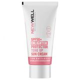 New Well Ton Eşitleyici Yüksek Koruma Etkili SPF50+ Aydınlatıcı Pembe 50 ml Yüz Güneş Kremi