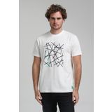 New World 23SSM20285 Ekru Polo Bisiklet Yaka Regular Custom Erkek T-shirt