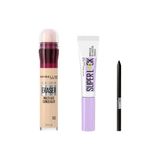 New York Anti Age Eraser Kapatıcı - 00 Ivory & New York Super Brow Glue Kaş Sabitleyici Maskara & Tattoo Mini Jel Göz Kalemi Hediyeli - 0,5 gr