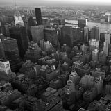 NEW YORK CITY HAVA MANZARASI SİYAH & BEYAZ A4 Ebat SATEN KAĞIT FOTOĞRAF BASKISI MUHTEŞEM 260GSM (297 x 210 mm veya 11,7 x 8,3 inç)