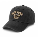 New York Nakışlı Eskitme Yıkamalı Retro Model Pamuklu Unisex Erkek Kadın Beyzbol Kot Şapkalar (Nec1)