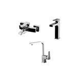 Newarc Aqua Krom Çanak Lavabo-Banyo-Eviye Bataryası 3'Lü Set 941001-941511-941881L