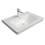 Newarc Newline Etajer Uyumlu Beyaz Lavabo 50X38 Cm New.l.050