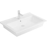 Newarc Silver Slim Etejerli Lavabo 55 cm - Beyaz