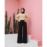 Neways 1152- Denim Bol paça Pantolon Siyah