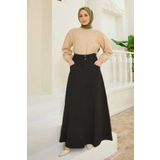 Neways 2195-denim Mevlana Etek Siyah