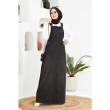 Neways 2262-Denim Salopet Etek Siyah