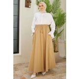 Neways 2277-yancepli Mevlana Lastikli Etek Bej