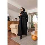 Neways 6458-ALLERLI Denim Trençkot Siyah - 42